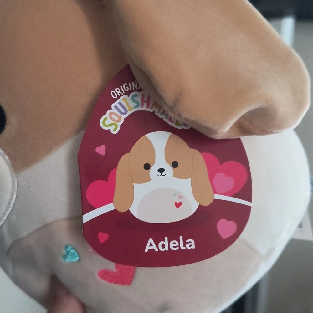 Plush Dog Toy - Tan and White Adela Squishmallows
